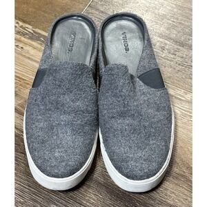 Vince Blaire Women Sneaker Platform Mule Slip On Slide Shoe Gray Wool Size 9.5